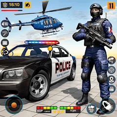 Скачать взломанную US Police Shooting Crime City  [МОД Mega Pack] - полная версия apk на Андроид