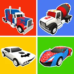 Скачать взлом Superhero Car Merge Battle  [МОД Много денег] - последняя версия apk на Андроид