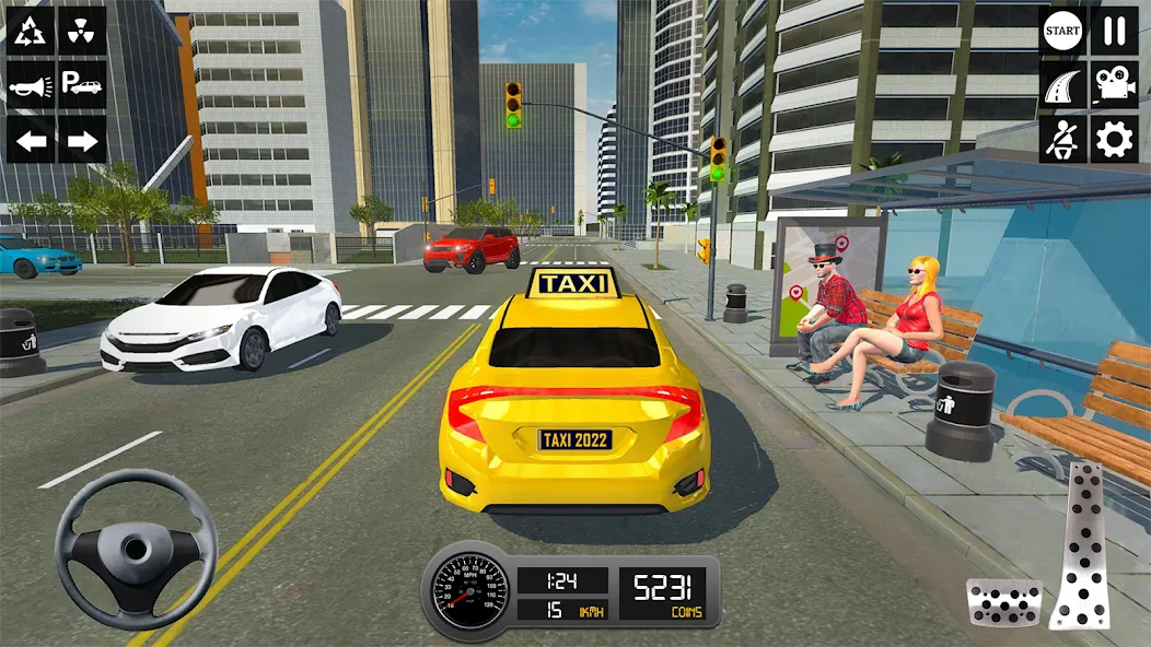 Taxi Simulator 3d Taxi Sim  [МОД Меню] Screenshot 2