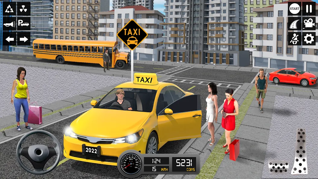 Taxi Simulator 3d Taxi Sim  [МОД Меню] Screenshot 4