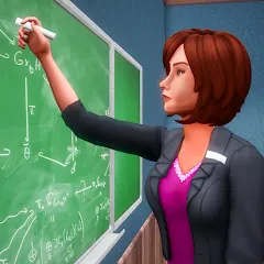 Взломанная High School Teacher Simulator  [МОД Menu] - стабильная версия apk на Андроид