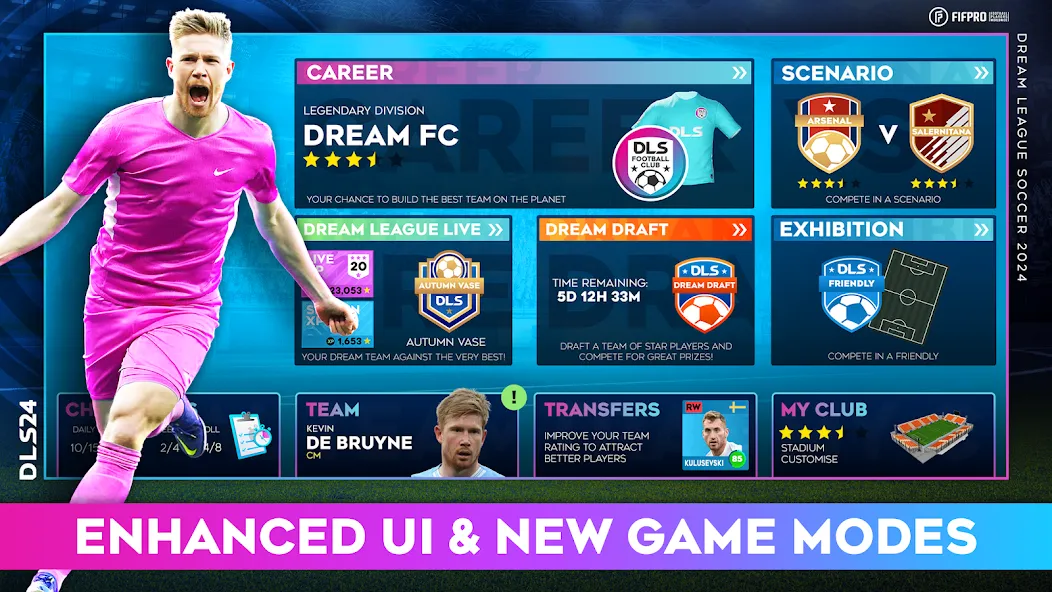 Dream League Soccer 2024 (Дрим Лиг Соккер 2023)  [МОД Много монет] Screenshot 1