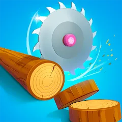 Взломанная Idle Cutter: Wood Slice (Айдл Катер)  [МОД Много монет] - полная версия apk на Андроид