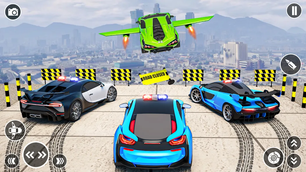 Flying Car Robot Shooting Game  [МОД Menu] Screenshot 2