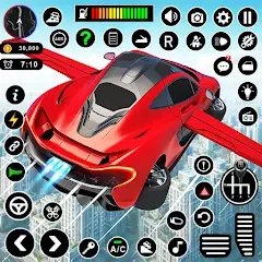 Скачать взломанную Flying Car Robot Shooting Game  [МОД Menu] - полная версия apk на Андроид