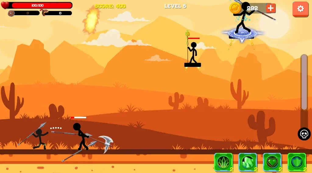 Spear war with Stickman (Спир вар)  [МОД Меню] Screenshot 1