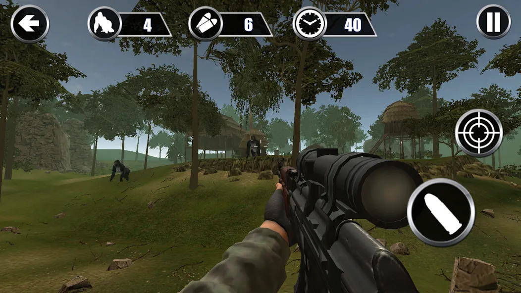 Gorilla Hunter: Hunting games (Горилла Хантер)  [МОД Menu] Screenshot 2