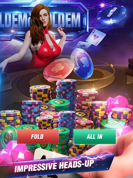 Holdem or Foldem - Texas Poker (Холдем или Фолдем)  [МОД Много денег] Screenshot 3