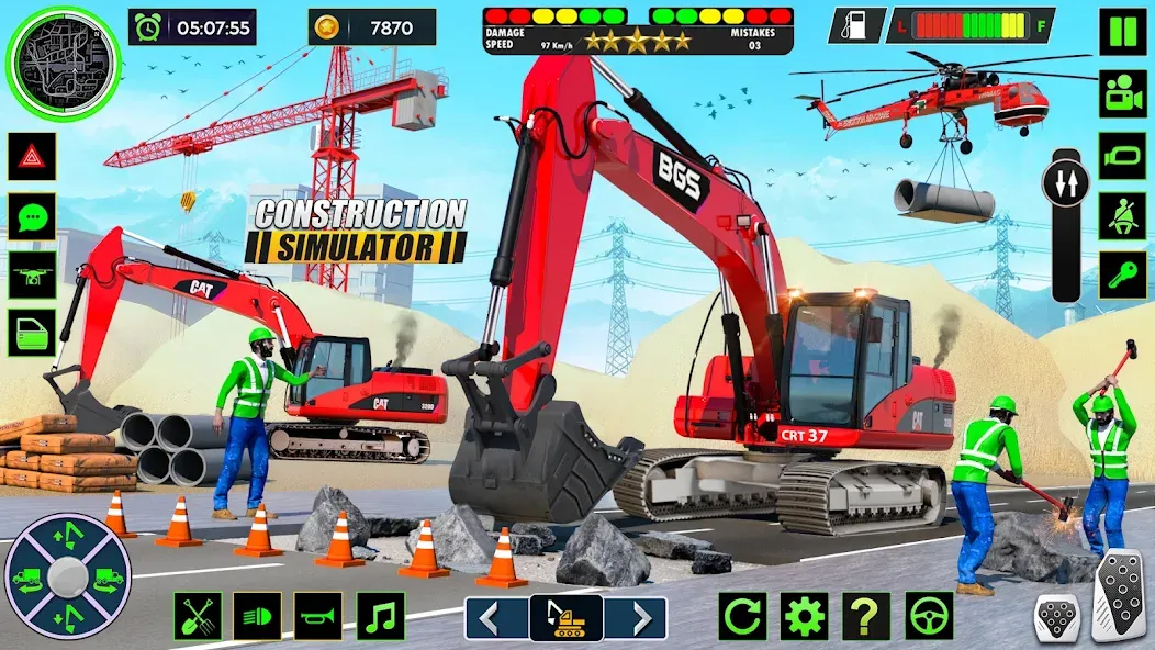 Real Road Construction Games (Реал Роад Конструкшн Геймс)  [МОД Бесконечные деньги] Screenshot 5