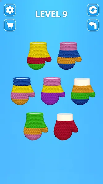 Cozy Knitting: Sorting games (Кози Ниттинг)  [МОД Бесконечные монеты] Screenshot 2