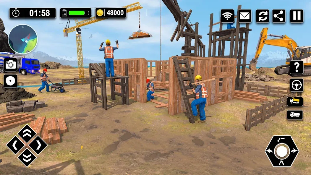 Wood House Construction Game  [МОД Unlocked] Screenshot 2