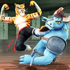 Скачать взломанную Kung Fu Animal: Fighting Games (Кунгфу животное)  [МОД Menu] - последняя версия apk на Андроид