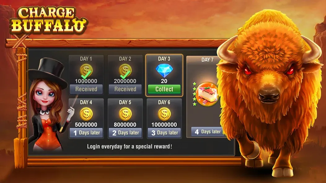 Charge Buffalo Slot-TaDa Games (Чардж Буффало Слот)  [МОД Бесконечные деньги] Screenshot 3