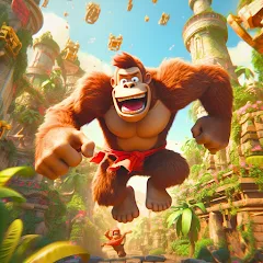 Скачать взломанную Monkey jungle run kong gorilla  [МОД Много монет] - полная версия apk на Андроид