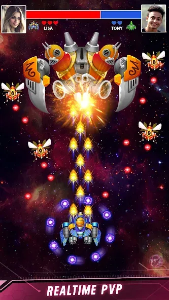 Space shooter - Galaxy attack (Спейс шутер)  [МОД Много денег] Screenshot 3