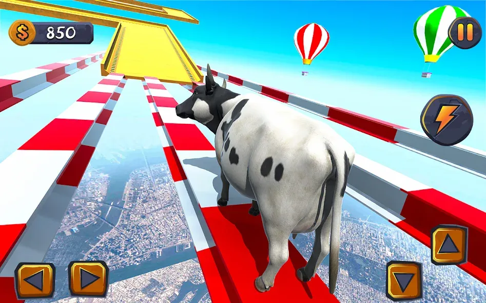 Epic Cow Ramp Rush Run Game  [МОД Много монет] Screenshot 1