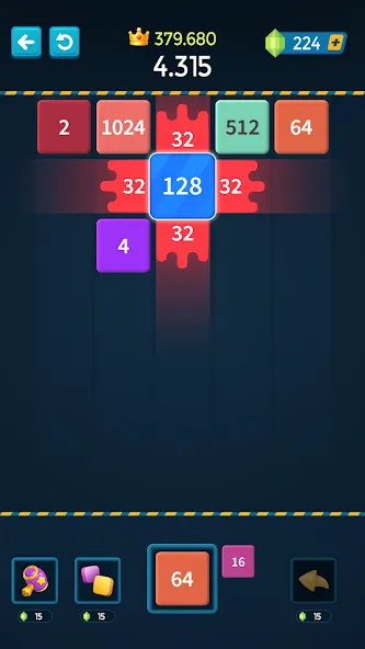 1M - Merge Number Block Puzzle  [МОД Много монет] Screenshot 2