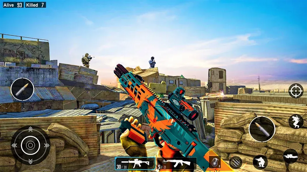 Commando Gun Shooting Games  [МОД Много монет] Screenshot 4