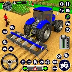 Скачать взломанную Real Tractor Driving Simulator (Реальный симулятор вождения трактора)  [МОД Много денег] - стабильная версия apk на Андроид