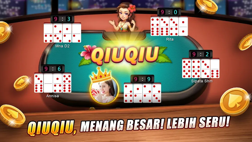 LUXY Domino Gaple QiuQiu Poker (Лукси Домино Гапл Киукиу Покер)  [МОД Много монет] Screenshot 2