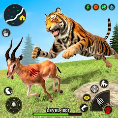 Взломанная Tiger Games: Tiger Sim Offline  [МОД Mega Pack] - стабильная версия apk на Андроид