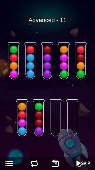 Ball Sort - Bubble Sort Puzzle (Болл Сорт)  [МОД Много денег] Screenshot 5