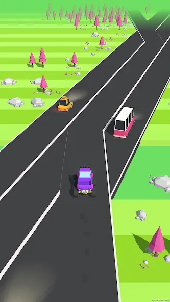 Traffic Run!: Driving Game  [МОД Бесконечные деньги] Screenshot 3