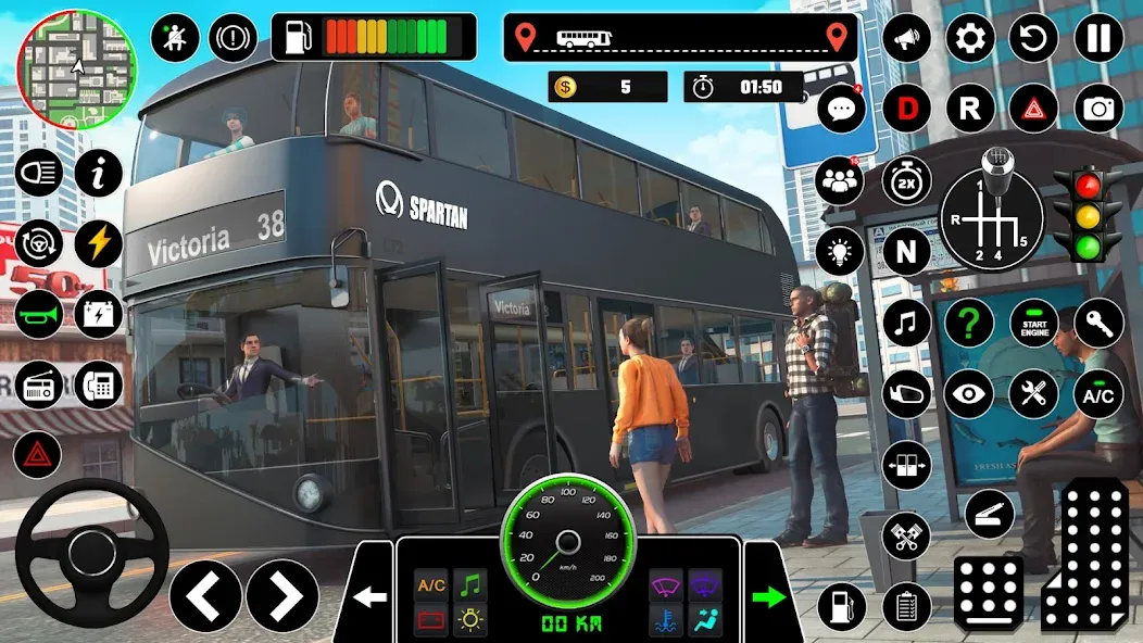 Bus Simulator : 3D Bus Games (Бас Драйвинг Симулятор ПВП Игра)  [МОД Бесконечные деньги] Screenshot 5