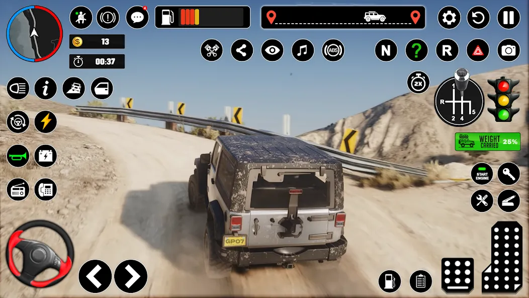 Offroad Jeep Driving & Parking  [МОД Бесконечные деньги] Screenshot 2