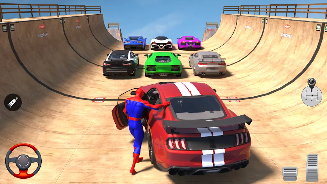 Superhero Car: Mega Ramp Games (Рамп Кар Гейм)  [МОД Много монет] Screenshot 3