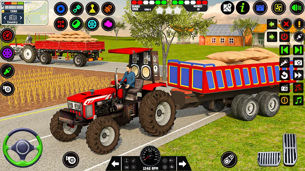 Farming Tractor Game Simulator (Фарминг Трактор Игра Симулятор)  [МОД Меню] Screenshot 5