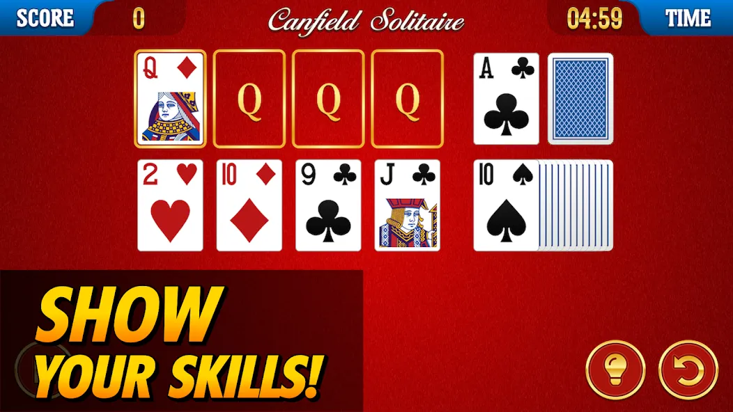 Canfield Solitaire (Кэнфилд пасьянс)  [МОД Все открыто] Screenshot 1