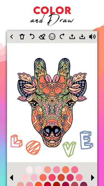 Coloring for adults offline  [МОД Меню] Screenshot 3