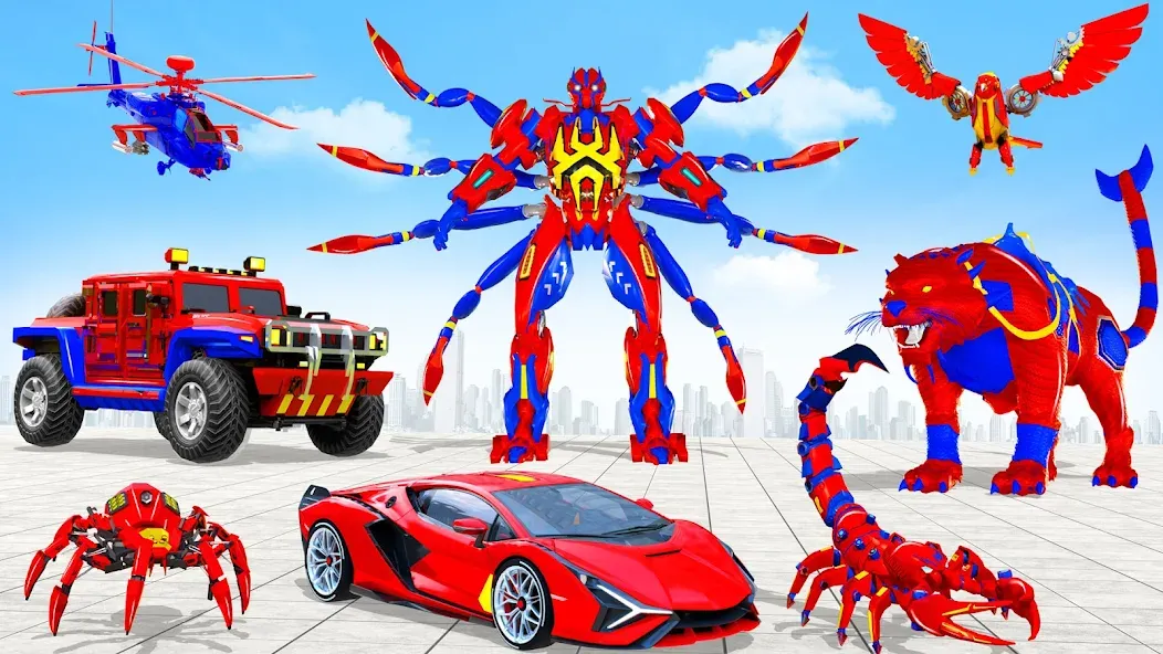 Spider Robot: Robot Car Games (Спайдер Робот)  [МОД Menu] Screenshot 5