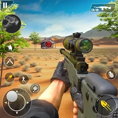 Скачать взломанную Fps Shooting Gun War: Gun Game  [МОД Много монет] - стабильная версия apk на Андроид