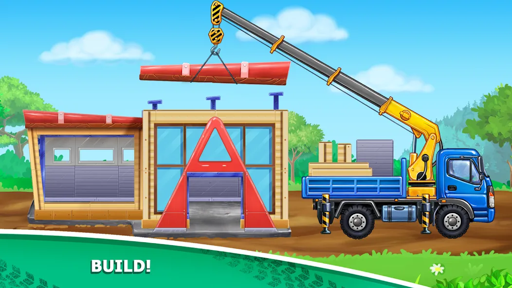 Kids truck games Build a house  [МОД Menu] Screenshot 4