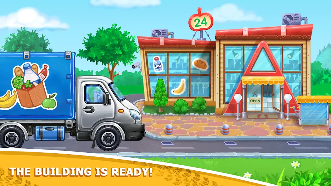 Kids truck games Build a house  [МОД Menu] Screenshot 5