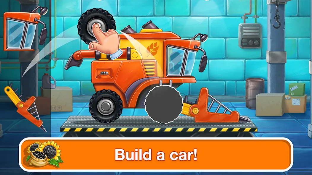 Tractor, car: kids farm games  [МОД Много монет] Screenshot 1