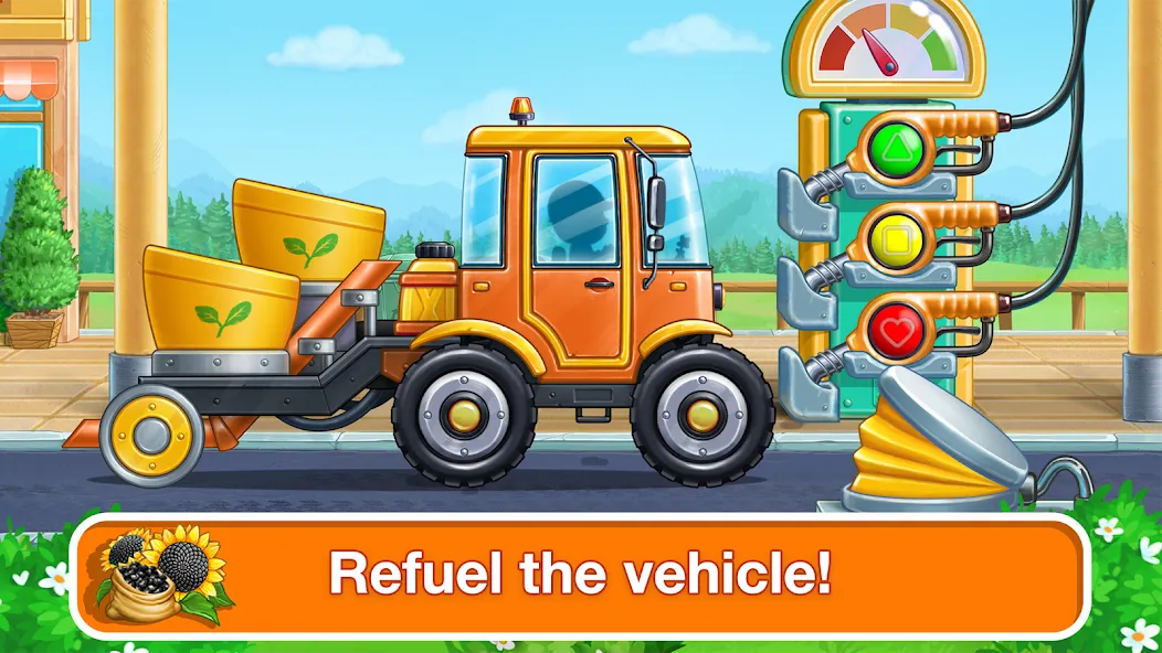 Tractor, car: kids farm games  [МОД Много монет] Screenshot 5