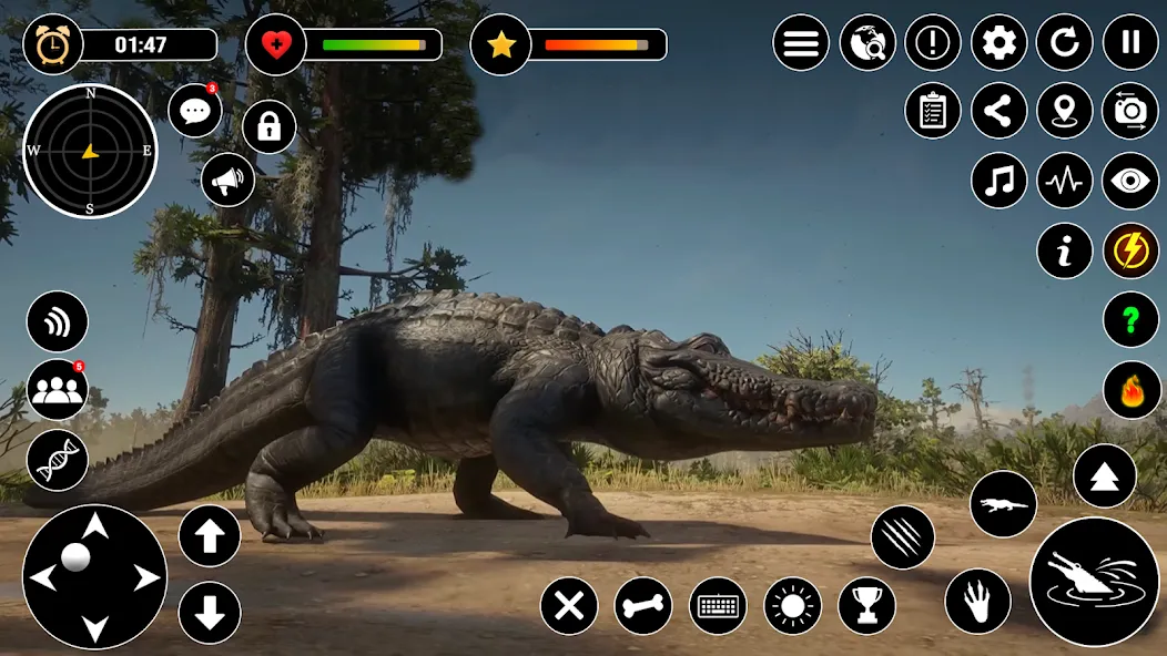 Animal Crocodile Attack Sim (Энимал Крокодайл Аттак Сим)  [МОД Unlocked] Screenshot 1