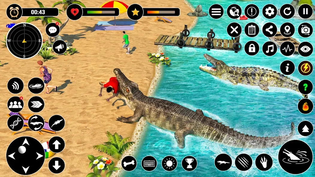 Animal Crocodile Attack Sim (Энимал Крокодайл Аттак Сим)  [МОД Unlocked] Screenshot 3