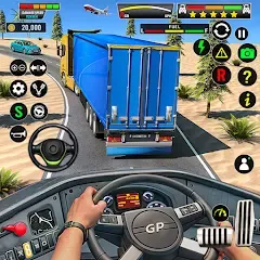 Взломанная Truck Driving Euro Truck Game  [МОД Бесконечные монеты] - стабильная версия apk на Андроид