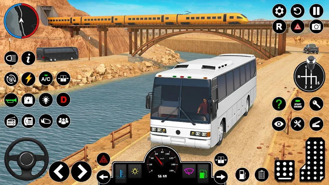 Offroad Bus Simulator Bus Game (Оффроуд Автобус Симулятор Игра)  [МОД Unlocked] Screenshot 1