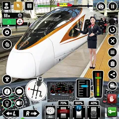 Взлом Railway Train Simulator Games  [МОД Меню] - последняя версия apk на Андроид