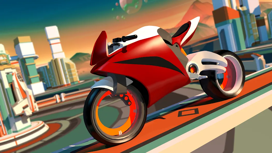 Gravity Rider: Space Bike Race (Гравити Райдер)  [МОД Меню] Screenshot 2