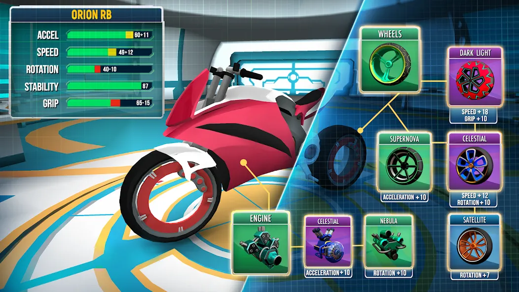 Gravity Rider: Space Bike Race (Гравити Райдер)  [МОД Меню] Screenshot 3