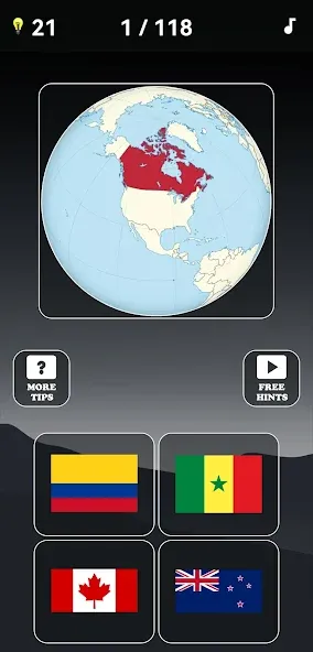 Guess the World Map Quiz  [МОД Бесконечные монеты] Screenshot 2