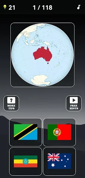 Guess the World Map Quiz  [МОД Бесконечные монеты] Screenshot 4