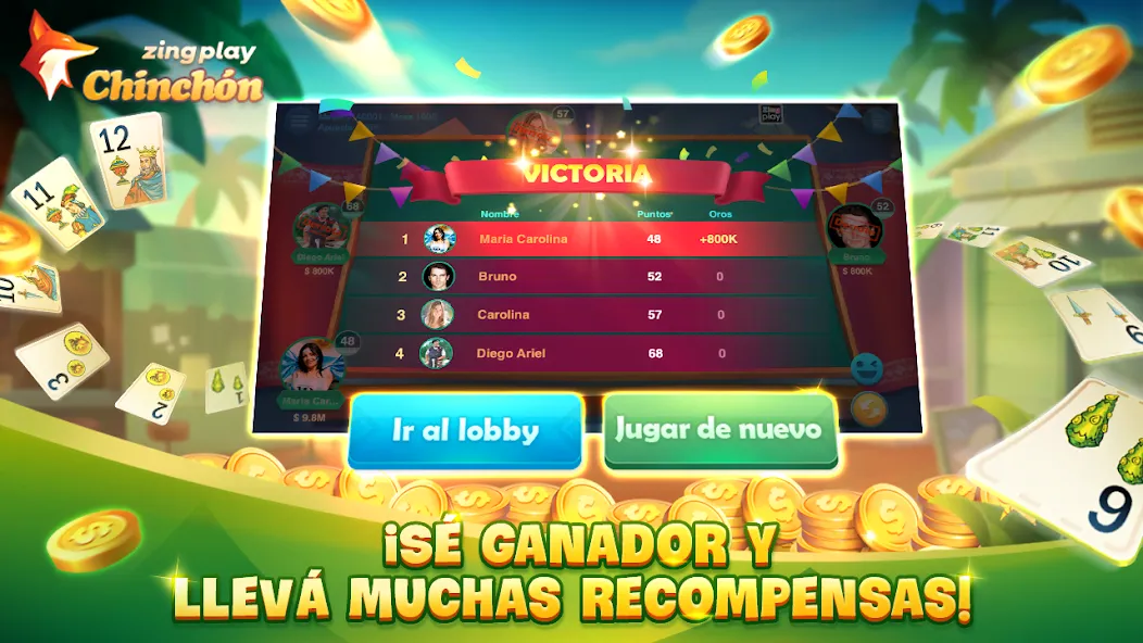 ChinChón Zingplay Juego Online  [МОД Много монет] Screenshot 5