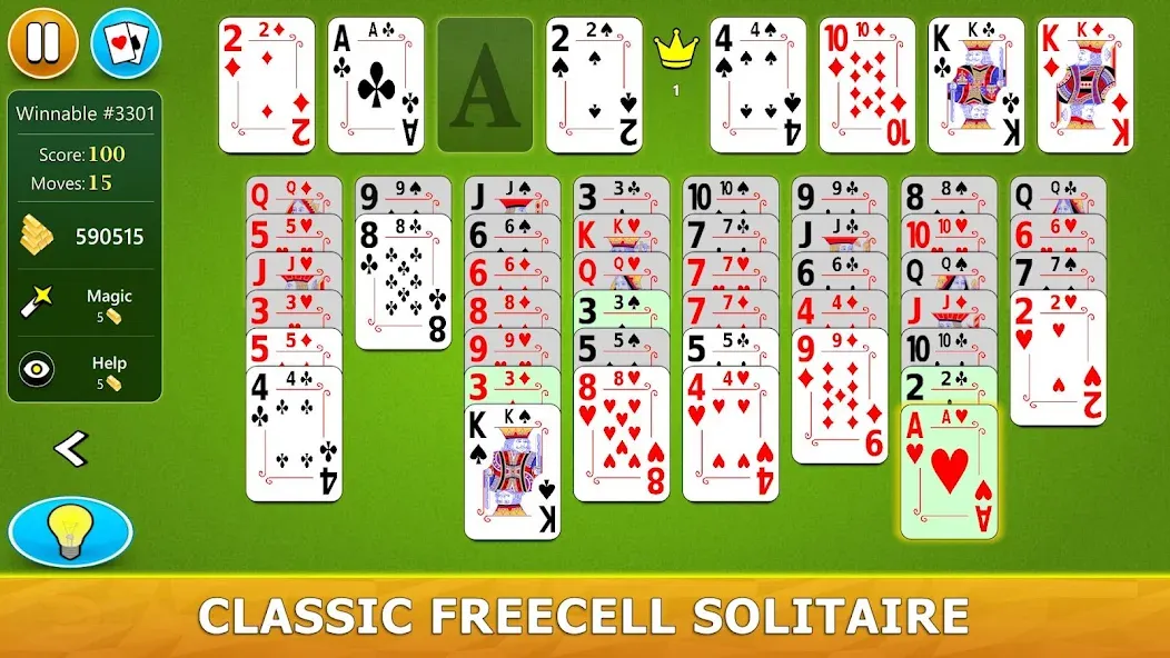 FreeCell Solitaire - Card Game  [МОД Unlimited Money] Screenshot 1